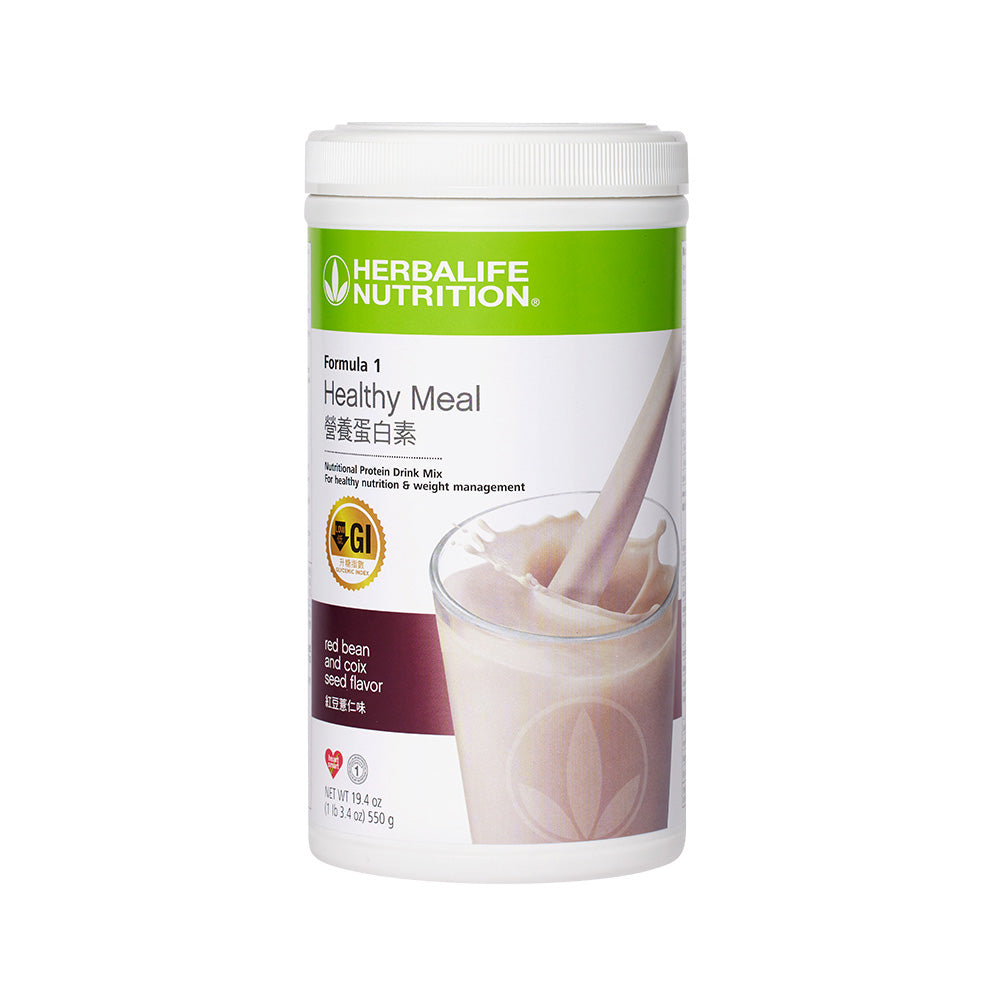Herbalife Formula 1 Nutritional Protein Drink Mix - Red Bean and Coix Seed Flavor
